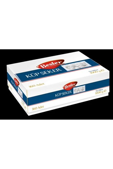 Besler BEYAZ KÜP ŞEKER 360 ADET 750GR x4 paket ürün görseli 1