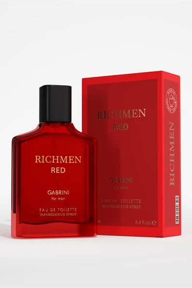 5M AHŞAP DEKOR Rıchmen Red EDT For Man 100 ml - Resim 2