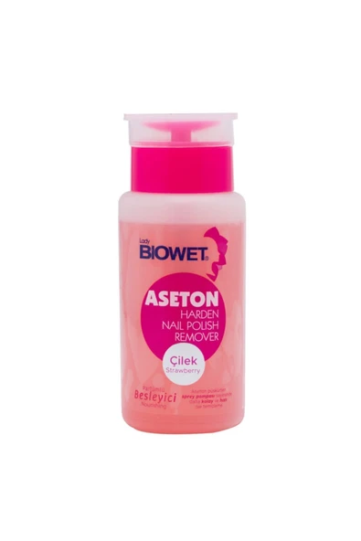 Lady Biowet Biowet Çilek Parfümlü Pompalı Aseton 150 ml ürün görseli 1
