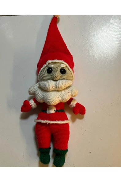 5M AHŞAP DEKOR AMIGURUMİ ÖRGÜ NOEL BABA 30CM ürün görseli 1