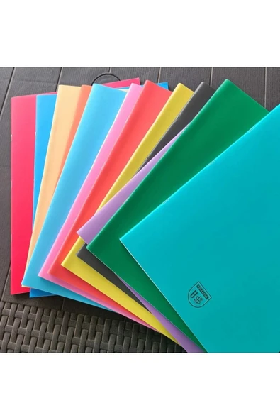 U-DEEP 3 ADET KARELİ BÜYÜK BOY -3 ADET ÇİZGİLİ BÜYÜK BOY DEFTER A4 PLASTİK KAPAKLI ürün görseli 1