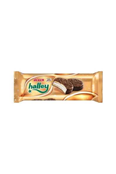 Ülker HALLEY ÇİKOLATA KAPLAMALI SANDVİÇ BİSKÜVİ ürün görseli 1