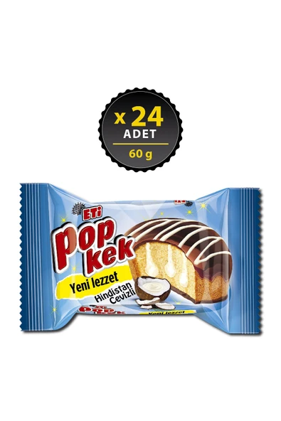 Eti Popkek Hindistan Cevizli Kek 60 g x 24 Adet ürün görseli 1