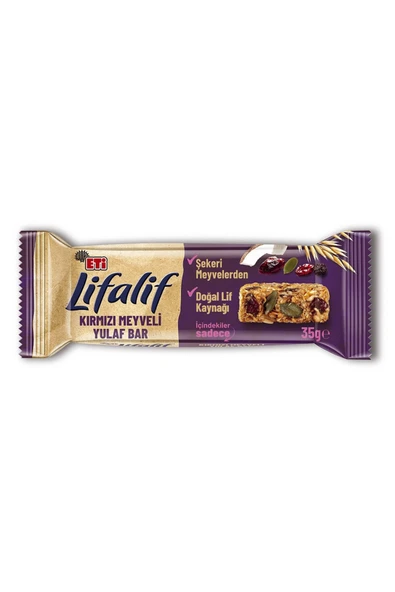 Eti LİFALİF KIRMIZI MEYVELİ YULAFLI BAR 35G 20Lİ ürün görseli 1