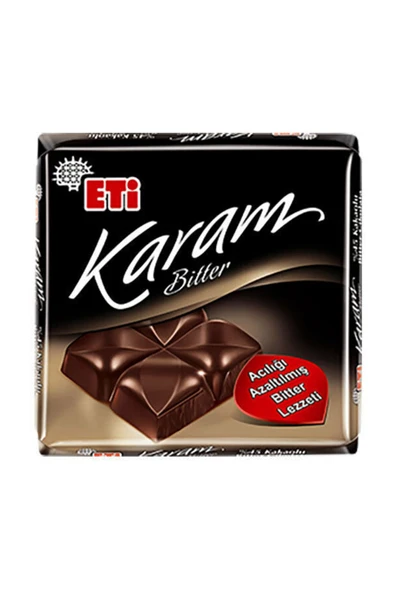 Eti %45 Bitter Kare 60 gr - Resim 2