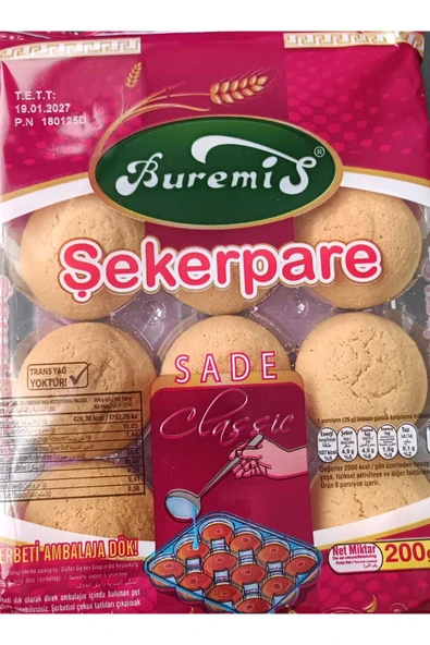 buremis SEKERPARE SADE 200GR X 2 PAKET - Resim 2
