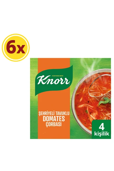Knorr Hazır Çorba Şehriyeli Tavuklu Domates Çorbası 4 Kişilik 76 Gx6 ürün görseli 1