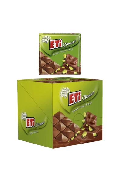 Eti ETİ SÜTLÜ ÇİKOLATA ANTEP FISTIKLI 60GR X 6 ADET ürün görseli 1