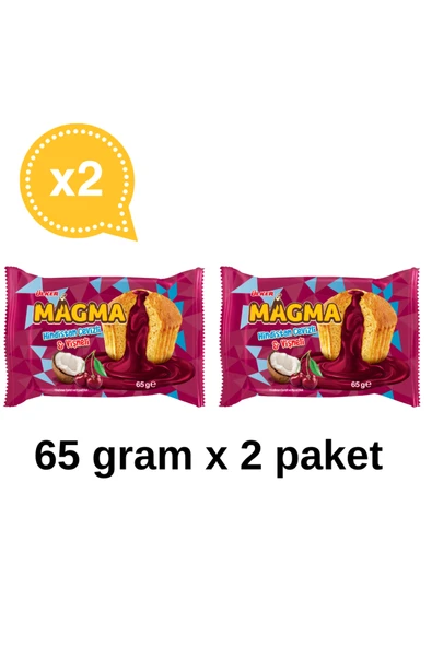 Ülker Ülker Dankek Magma Hindistan Cevizli & Vişneli 65 G x 2 Paket ürün görseli 1