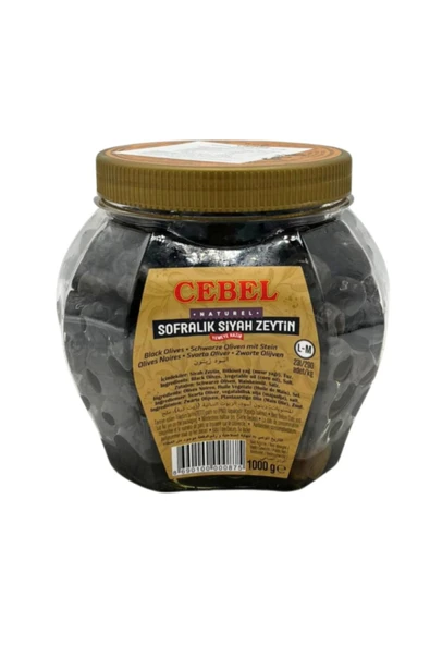 Cebel SOFRALIK SİYAH ZEYTİN 1000 GR ürün görseli 1