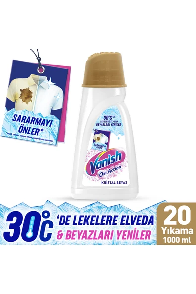 5M AHŞAP DEKOR Oxi Action Multipower Kristal Beyazlar İçin Sıvı Deterjan Güçlendirici ve Leke Çıkarıcı 1000 ml ürün görseli 1
