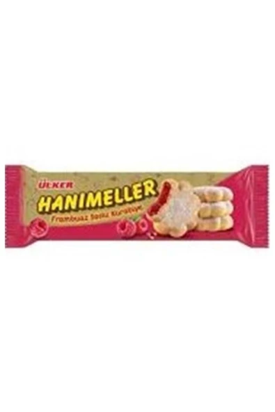 Ülker HANIMELLER FRAMBUAZ SOSLU KURABİYE 94,5GR X12 ADET ürün görseli 1