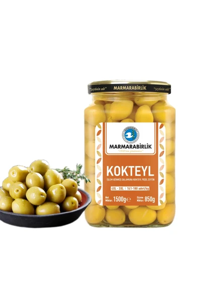 MarmaraBirlik Kokteyl Yeşil Zeytin (850 Gr 4xl) ürün görseli 1