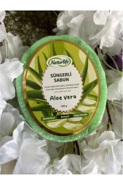 Naturlife NATURLİFE ALOE VERA SÜNGERLİ SABUN 100GR ürün görseli 1