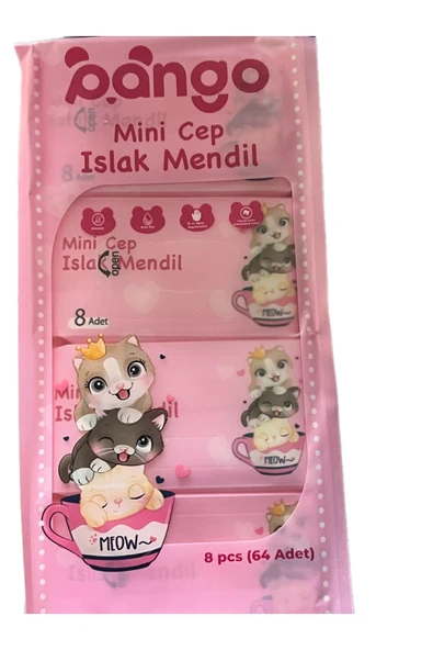 5M AHŞAP DEKOR MİNİ CEP ISLAK MENDİL 8 PCS(64 ADET) - Resim 2