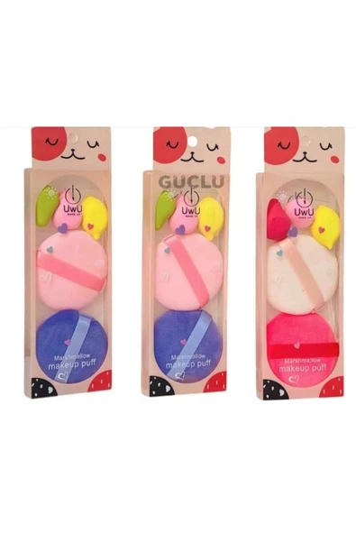5M AHŞAP DEKOR UWU MAKYAJ SÜNGERİ 5Lİ MARSHMALLOW ürün görseli 1