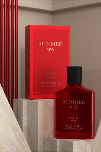 5M AHŞAP DEKOR Rıchmen Red EDT For Man 100 ml - Resim 6