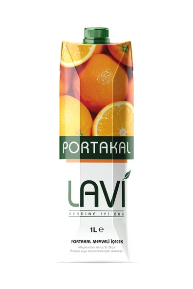 lavi kendine iyi bak lavi meyve suyu 1000 ml portakal 4 PAKET ürün görseli 1