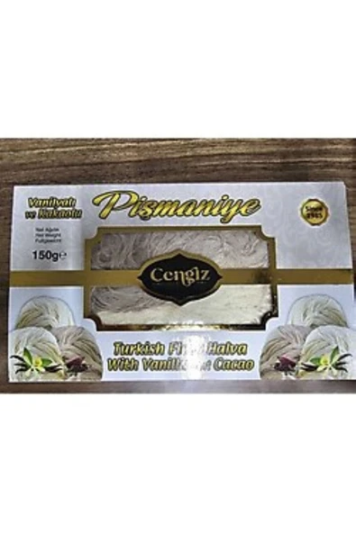 Cengiz Pişmaniye PİŞMANİYEVANİLYALI VE KAKAOLU 150 GR ürün görseli 1