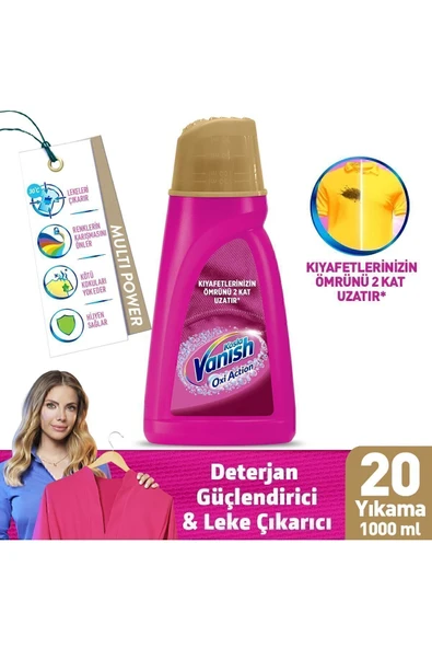5M AHŞAP DEKOR Kosla Multipower Renkliler Için Jel Leke Çıkarıcı Deterjan Güçlendirici 1000 ml ürün görseli 1