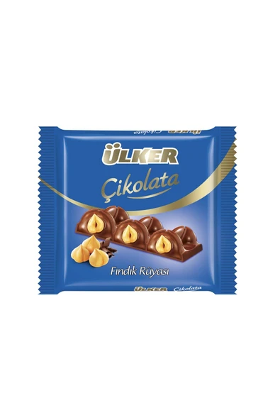Ülker FINDIK RÜYASI BÜTÜN FINDIKLI VE FINDIK KREMALI SÜTLÜ ÇİKOLATA 75G ürün görseli 1