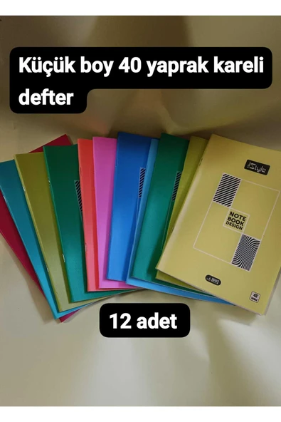 U-DEEP 6 ADET ÇİZGİLİ BÜYÜK BOY 6 ADET KARELİ BÜYÜK BOY DEFTER PLASTİK KAPAKLI A4 ürün görseli 1