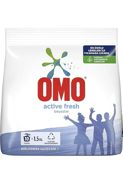 Omo MATİK ACTİVE FRESH BEYAZLAR 1.5KG ürün görseli 1