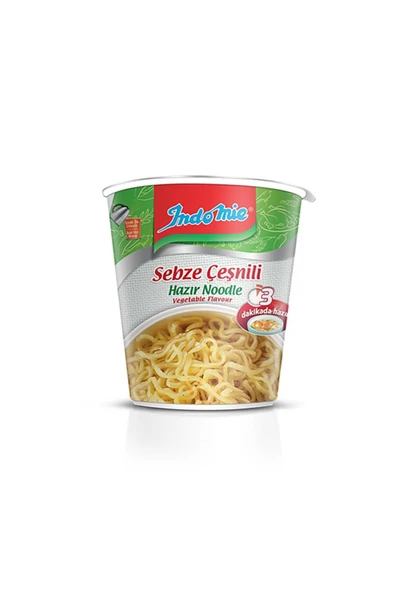 İndomie İNDOMİE BARDAK SEBZE AROMALI NOODLE 60GRX5 ADET ürün görseli 1