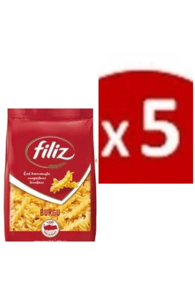 ÖZBEY GIDA Filiz Burgu Makarna 500 gr 5 Li Paket ürün görseli 1