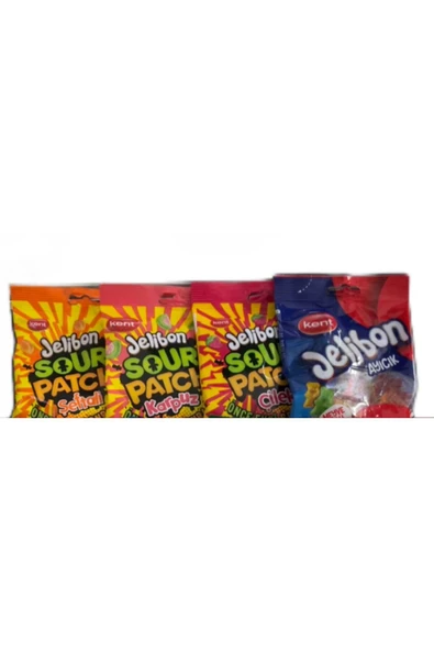5M AHŞAP DEKOR YUMUŞAK ŞEKER JELİBON 80GR X4 çEŞİT ürün görseli 1