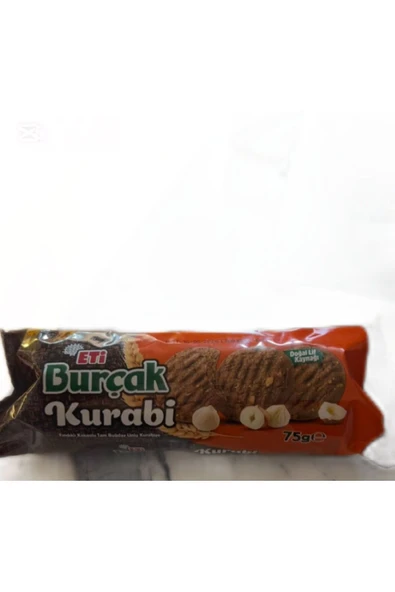 Eti BURÇAK KURABİ FINDIKLI KAKAOLU TAM BUĞDAY UNLU KURABİYE 75GRX12 ADET ürün görseli 1