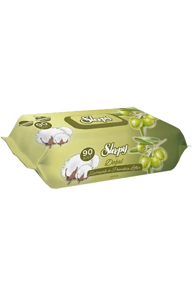 Sleepy Doğal Zeytinyağlı Islak Havlu 90 Yaprak ürün görseli 1