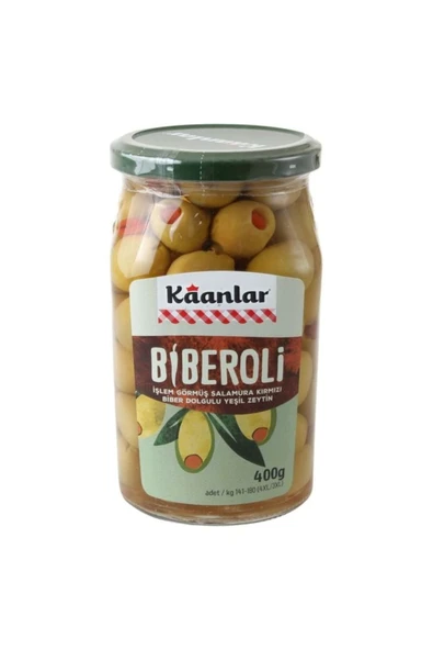 Kaanlar Yeşil Biberli Zeytin Biberoli 400 Gr ürün görseli 1