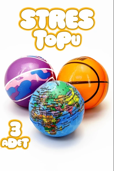 3 Adet Stres Topu PU Eğitici Avuç Güçlendirici Kedi Oyuncağı Yumuşak No Stres Toy Ball Top 6 cm ürün görseli 1