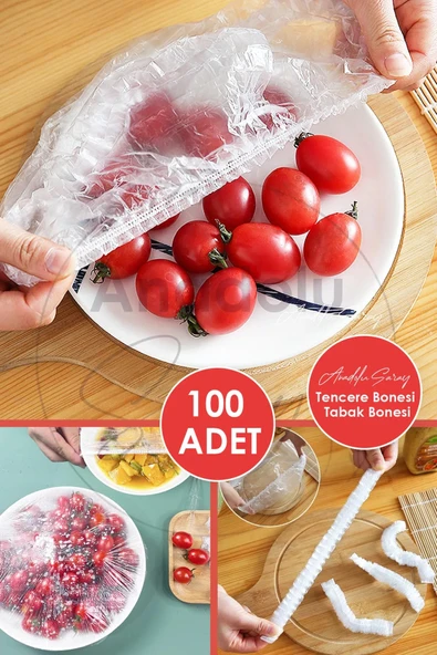 MİNTOLA 100'lü Gıda Koruma Ve Saklama Bonesi Tencere Tabak Kase Bone 35 Cm ürün görseli 1