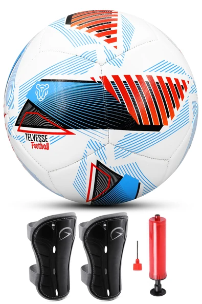 3lü Set Futbol Topu Tekmelik Neon League Pompalı Set Sert Zemin Halı Saha Futbol Topu Neon No:5 ürün görseli 1
