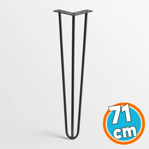 Sehpa Ayağı 71 cm Siyah Metal Tekli Masa Ayağı Dayanıklı Mobilya Destek Ayağı Yükseltici Model ürün görseli 1