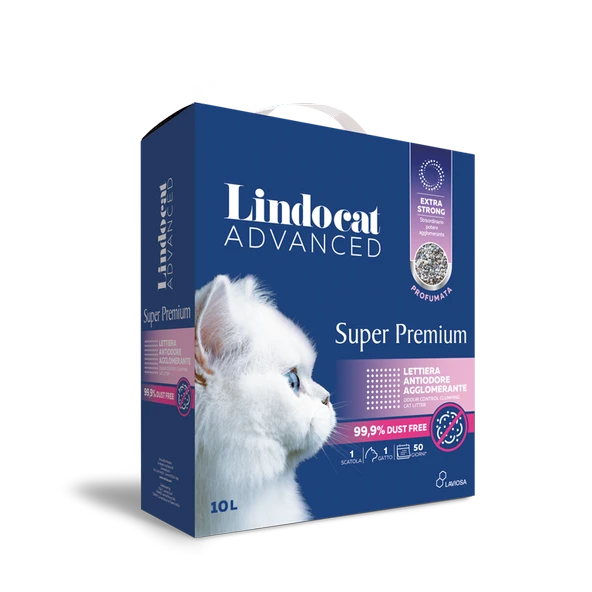 Lindocat Super Premium Extra Güçlü Topaklanan Pudra Kokulu Kedi Kumu 10L ürün görseli 1