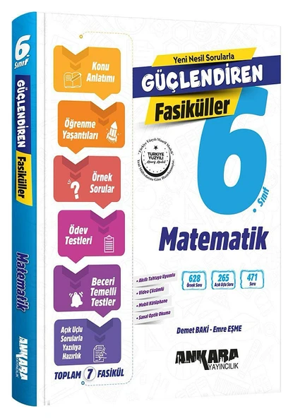 Ankara Yayıncılık 6. Sınıf Matematik Güçlendiren Fasiküller Ankara Yayıncılık ürün görseli 1