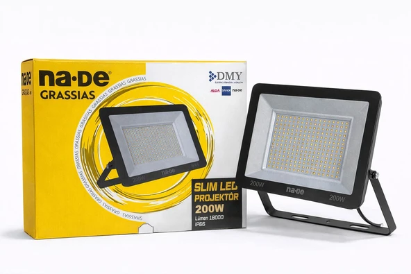 Na-De Grassias Slim LED Projektör 200W  IP66 18.000 Lümen ürün görseli 1