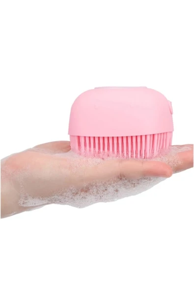 MİNTOLA Şampuan Hazneli Silikon Peeling Duş Fırçası Masaj ürün görseli 1