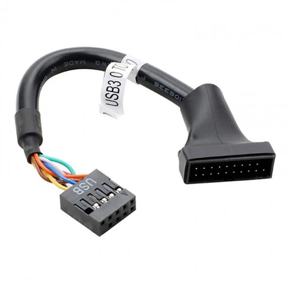 USB 3.0 19 pin erkek to 9 pin usb 2.0 dişi çevirici kablo 15cm ürün görseli 1