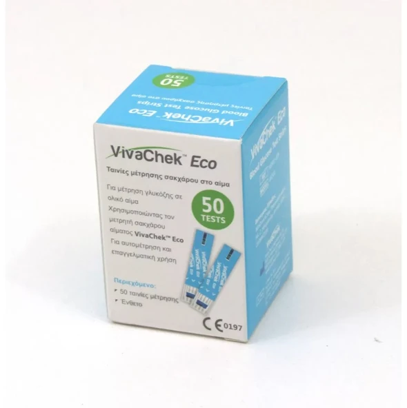 Vivachek Eco Seker Ölçüm Stribi 50 Adet (SKT:06/2027) ürün görseli 1