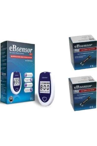 Eb Sensor Ölçüm Cihazı + Eb Sensor Strip 2 KUTU X 50'Li (SKT:02/2028) ürün görseli 1