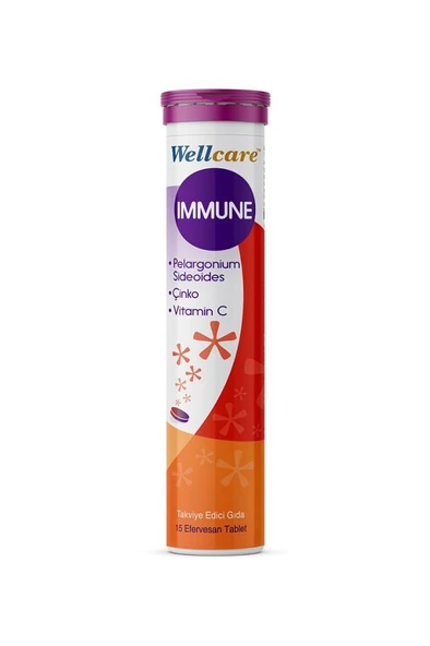Wellcare Immune 15 Efervesan Tablet ürün görseli 1