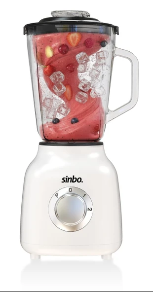 Sinbo SHB-7516 Turbo Blender - Smoothie Blender - 1.5 Litre Cam Hazne-Beyaz ürün görseli 1