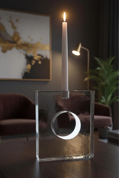 Paşabahçe Kristal El Yapımı Ağır Mumluk 25175 18x15 cm ürün görseli 1