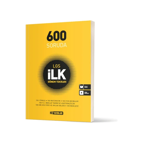 Hız Yayınları 8. Sınıf Tüm Dersler 600 Soruda İlk Dönem Tekrarı ürün görseli 1