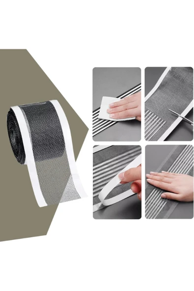 MİNTOLA Çok Amaçlı Gider Süzgeci ve Saç Yakalayıcı Süzgeç ve Sineklik Yaması Tamir Kiti 12 Cm X 4 Metre ürün görseli 1