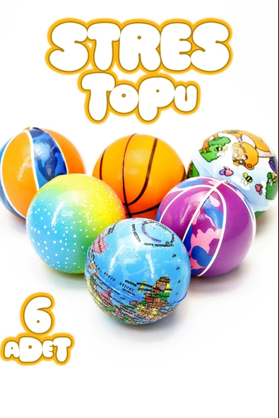 6 Adet Stres Topu PU Kedi Oyuncağı Eğitici Avuç Güçlendirici Yumuşak No Stres Toy Ball Top 6 cm ürün görseli 1